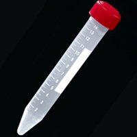 Globe Scientific Centrifuge Tube Conical Bottom Plain 20 X 120 mm 15 mL Red Screw Cap Polypropylene Tube