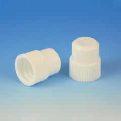 Globe Scientific Tube Closure Polyethylene Plug Cap White 16 mm For 16 mm Tubes NonSterile