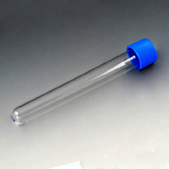 Globe Scientific Test Tube Round Bottom Plain 16 X 120 mm 16 mL Blue Screw Cap Polystyrene Tube