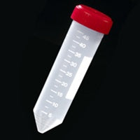 Globe Scientific Centrifuge Tube Conical Bottom Plain 29.5 X 114 mm 50 mL Red Screw Cap Polypropylene Tube