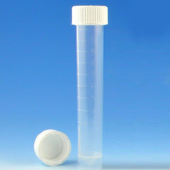 Globe Scientific Globe Scientific Transport Tube Conical Bottom, Skirted Plain 16 X 93 mm 10 mL White Screw Cap Polypropylene Tube