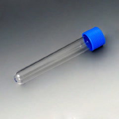 Globe Scientific Test Tube Round Bottom Plain 16 X 100 mm 10 mL Blue Screw Cap Polystyrene Tube