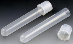 Globe Scientific Test Tube Round Bottom Plain 12 X 75 mm 5 mL Without Color Coding Dual Position Snap Cap Polypropylene Tube