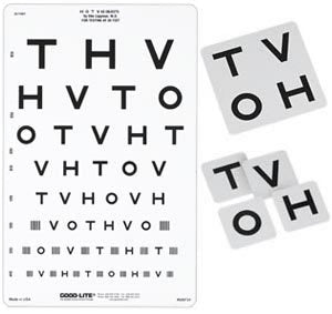 Good-Lite Eye Chart Good-Lite® 20 Foot Measurement Acuity Test