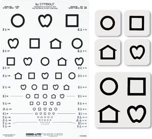Good-Lite Eye Chart Lea Symbols® 10 Foot Measurement Acuity Test