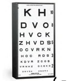 Good-Lite Illuminated Eye Test Cabinet Table / Wall Mount Translucent Plastic