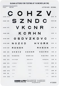 Good-Lite Eye Chart Good-Lite® 40 cm Measurement Acuity Test