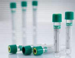 Greiner Bio-One VACUETTE® Venous Blood Collection Tube Plasma Tube Sodium Heparin Additive 13 X 100 mm 6 mL Green / Black Ring Pull Cap Polyethylene Terephthalate (PET) Tube