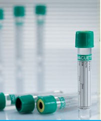 Greiner Bio-One VACUETTE® Venous Blood Collection Tube Analyte Determination Lithium Heparin / Separator Gel Additive 13 X 100 mm 3.5 mL Green / Yellow Ring Pull Cap Polyethylene Terephthalate (PET) Tube