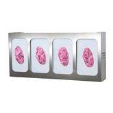 Bowman Stainless Steel Glove Box Dispensers Quad • 21.16"W x 3.81"D x 10.03"H ,1 Each - Axiom Medical Supplies