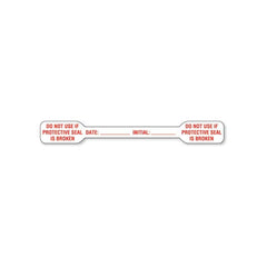 General Purpose Tamper-Evident Labels "Do Not Use If Protective Seal Is Broken" • Red • 6"W x 0.5"H ,250 / pk - Axiom Medical Supplies