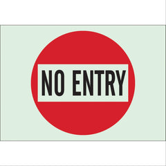 No Entry Glow in the Dark Sign Sign, Glow, No Entry, 7"x10" ,1 Each - Axiom Medical Supplies