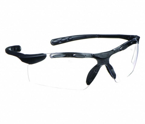 Grainger Safety Glasses Enticer™ Wraparound Clear Tint Polycarbonate Lens Black Frame Over Ear One Size Fits Most - M-1087896-3026 - Each