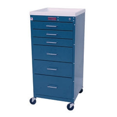 Harloff Emergency Cart Mini-Line Steel 18 X 40 X 18 Inch Green Three 3 Inch, Two 6 Inch, One 9 Inch Drawers