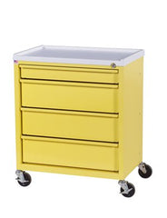 Harloff Treatment Cart ETC Line Steel 15.13 X 23.38 X 27.25 Inch Beige One 2.75 Inch, Three 5.75 Inch Drawer