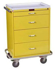 Harloff Isolation Cart Classic Line Steel 32 X 41.5 X 22 Inch Navy Blue 3 Drawers, 9 Inch / 1 Drawer, 3 Inch