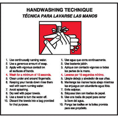 Handwashing Technique Labels Handwashing Technique Label • 6"W x 6"H ,10 / pk - Axiom Medical Supplies