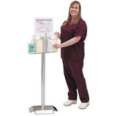 MarketLab Steel Health &amp; Hygiene Stand Stainless Steel Stand (centers sold separately) ,1 Each - Axiom Medical Supplies