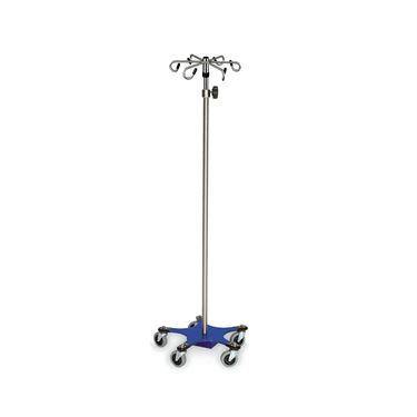 Heavy Base Stainless Steel IV Pole with 6-Hook Top 6-Hook Top ,1 Each - Axiom Medical Supplies