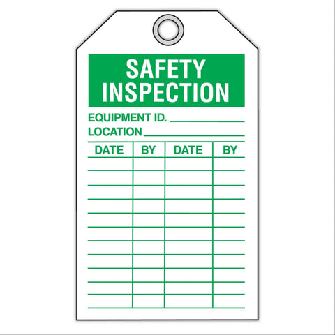 Heavy-Duty Safety Inspection Tags Heavy-Duty Safety Inspection Tags • 5.75"W x 3.375"H ,Pack oF 25 - Axiom Medical Supplies