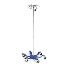 Heavy-Duty Spider Leg Stainless Steel IV Pole with 6-Hook Top 6-Hook Top ,1 Each - Axiom Medical Supplies