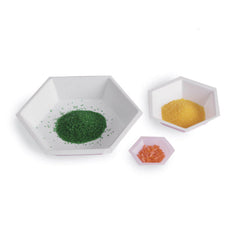 Hexagonal Weigh Boats Small • 1.5" Top x 1" Base ,500 Per Pack - Axiom Medical Supplies