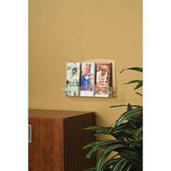 Horizontal Triple Brochure Rack Frost Triple Brochure Display • 14.5"W x 2.625"D x 14.5"H ,1 Each - Axiom Medical Supplies