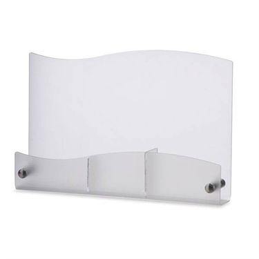 Horizontal Triple Brochure Rack Frost Triple Brochure Display • 14.5"W x 2.625"D x 14.5"H ,1 Each - Axiom Medical Supplies