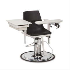 Hydraulic Blood Draw Chair with ClintonClean Armrests &amp; Side Drawer With Side Drawer • 37"W x 17"D ,1 Each - Axiom Medical Supplies