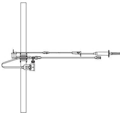 ICU Medical Pressure Monitoring Kit 9 Inch Tubing, 3 ml / Hr Squeeze Flush Device, Microdrip Chamber, Disposable Transducer, 3 Way Stopcock