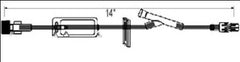 ICU Medical Extension Set 14 Inch Tubing 4.2 mL Priming Volume DEHP-Free - M-528529-4152 - Case of 50