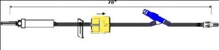 ICU Medical Primary Administration Set 20 Drops / mL Drip Rate 78 Inch Tubing 1 Port - M-584809-4990 - Case of 25