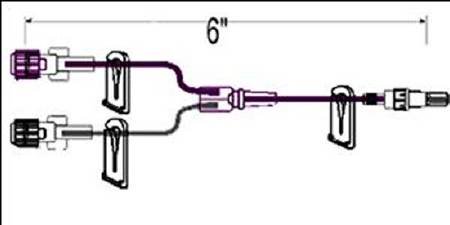 ICU Medical Extension Set 6 Inch Tubing 0.5 mL Priming Volume DEHP-Free - M-678496-1277 - Each