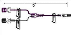 ICU Medical Extension Set 6 Inch Tubing 0.5 mL Priming Volume DEHP-Free - M-678496-1277 - Each