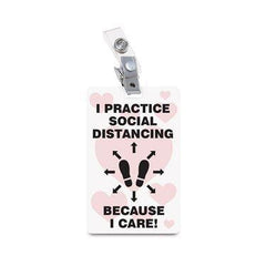 ID Badges Safety First, Social Distancing ,1 Each - Axiom Medical Supplies