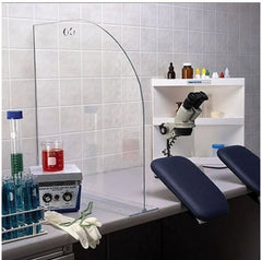 Fisher Scientific Splash Guard 24 X 5 X 24 inch, Clear Acrylic, Benchtop - M-665716-4572 - Each