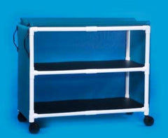 IPU Linen Cart Standard Line 2 Shelves PVC 3 Inch Twin Casters - M-556223-3519 - Each