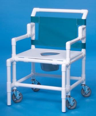 IPU Bariatric Shower Chair ipu® Fixed Arm PVC Frame 24 Inch Seat Width