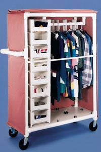 IPU Laundry / Garment Cart with Cover Adapt-A-Cart PVC 5 Inch Heavy Duty Casters, 2 Locking - M-653681-4130 - Each