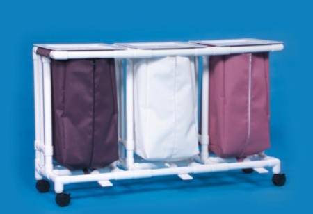 IPU Triple Hamper with Bags Classic 4 Casters 39 gal. - M-690773-2775 - Each