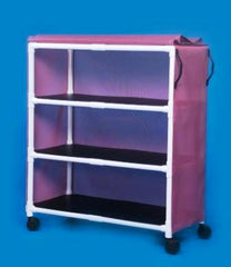 IPU Linen Cart with Cover Standard Line 3 Shelves PVC 3 Inch Twin Casters - M-702440-2535 - Each