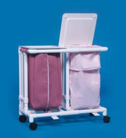 IPU Double Hamper with Bags Classic 4 Casters 39 gal. - M-705050-2905 - Each