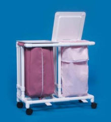 IPU Double Hamper with Bags Classic 4 Casters 39 gal. - M-705051-3264 - Each