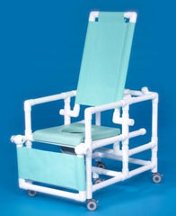 IPU Commode / Shower Chair ipu® Fixed Arm PVC Frame Reclining Back