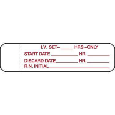 IV Tubing Labels - Blank Hrs ____ Hrs ,1000 / roll - Axiom Medical Supplies