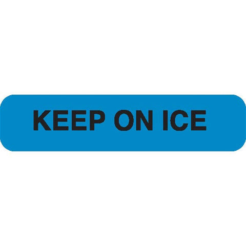 KEEP ON ICE Phlebotomy/Specimen Receiving Labels MarketLab Keep On Ice Label, Sky Blue PK1000 ,1000 / pk - Axiom Medical Supplies