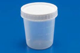 Cardinal Specimen Container Precision™ OR Packaged 2-1/2 X 3 Inch Plastic 120 mL (4 oz.) Screw Cap Unprinted Sterile in OR Blister Pack