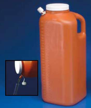 Cardinal 24 Hour Urine Specimen Collection Container Precision™ Plastic 3,000 mL (101 oz.) Screw Cap Unprinted NonSterile