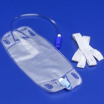 Cardinal Urinary Leg Bag Uri-Drain™ Anti-Reflux Valve NonSterile 250 mL Vinyl / Flocked