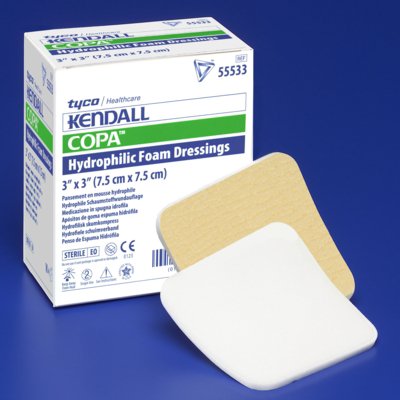 Cardinal Foam Dressing Kendall™ Foam Plus 4 X 4 Inch Square Non-Adhesive without Border Sterile